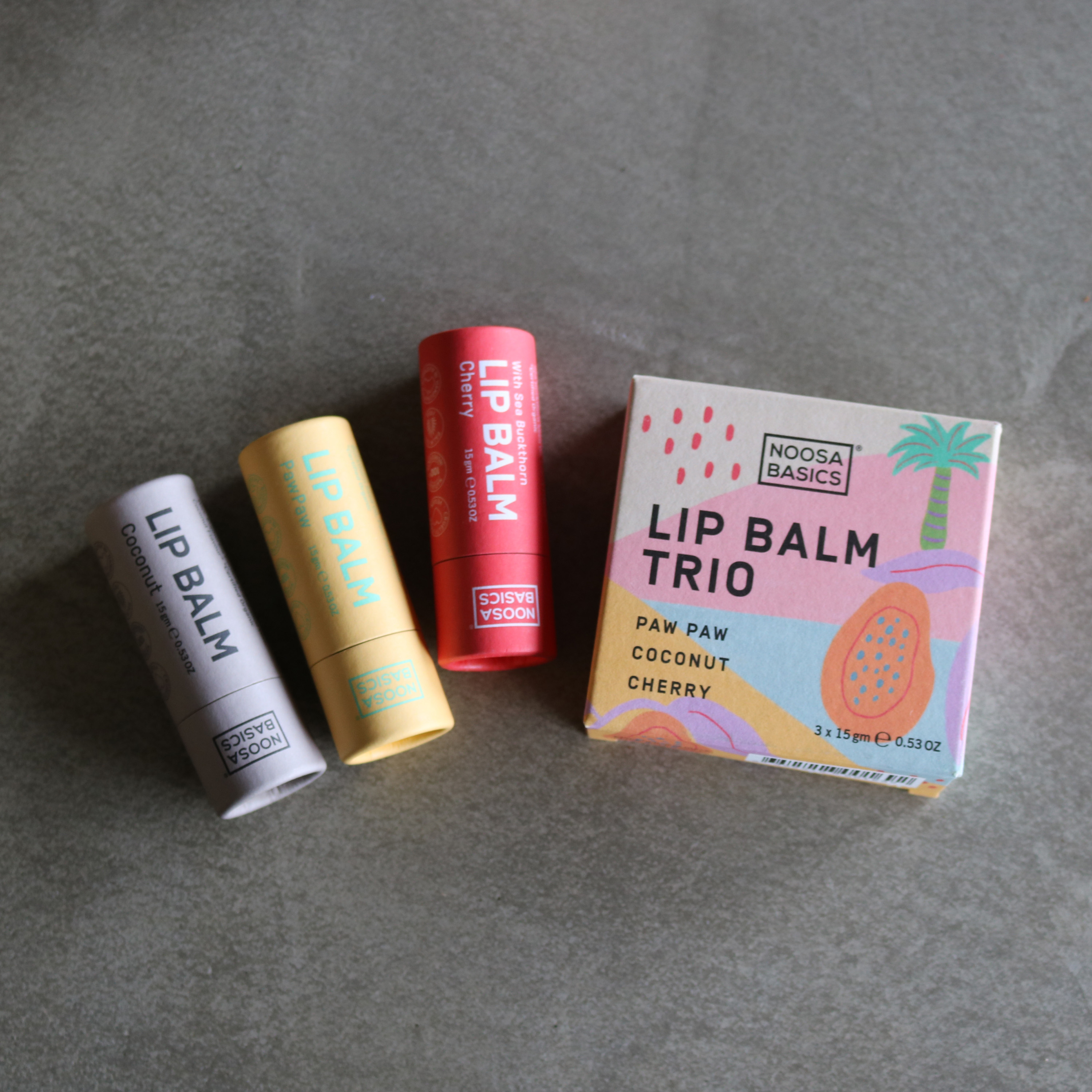 お友達が種類選べる】リップバームトリオ 3種 | Noosa Basics（ヌーサ